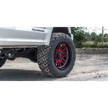 Fuel Off Road Wheel Ignite D663 - 20 x 9 Black With Red Tinted Accents - D66320908450-7