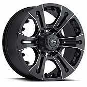REV Wheel Offroad 835 Americana - 20 x 9&nbsp;Black With Natural Accents - 835M-2908300