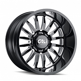 CALI Off-Road Wheel 9110 Summit - 20 x 9&nbsp;Black With Natural Accents - 9110-2983BM