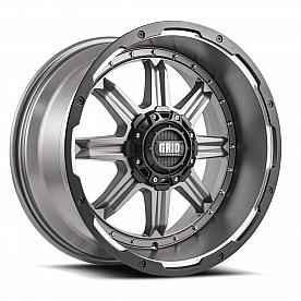 Grid Wheel GD10 - 17 x 9 &nbsp;Anthracite Gray With Black Lip - GD1017090237A0006