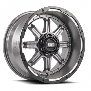 Grid Wheel GD10 - 17 x 9  Anthracite Gray With Black Lip - GD1017090237A0006-1