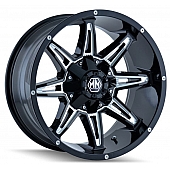 Mayhem Wheels Rampage 8090 - 17 x 9&nbsp;Black With Natural Accents - 8090-7937M13