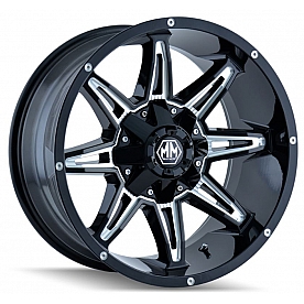 Mayhem Wheels Rampage 8090 - 17 x 9&nbsp;Black With Natural Accents - 8090-7937M13