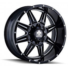Mayhem Wheels Monstir 8100 - 17 x 9&nbsp;Black With Natural Accents - 8100-7937M18