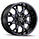 Mayhem Wheels Warrior 8015 - 18 x 9 Black With Prism Red Accents - 8015-8937BTB18
