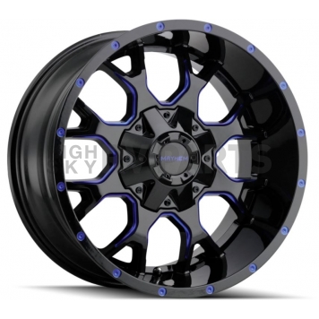 Mayhem Wheels Warrior 8015 - 18 x 9&nbsp;Black With Prism Red Accents - 8015-8937BTB18-1