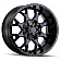 Mayhem Wheels Warrior 8015 - 18 x 9&nbsp;Black With Prism Red Accents - 8015-8937BTB18