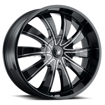 Mazzi Wheels Rolla 374 - 22 x 9.5 Black With Natural Accents - 374-22937B