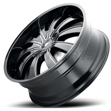 Mazzi Wheels Rolla 374 - 22 x 9.5 Black With Natural Accents - 374-22937B-3