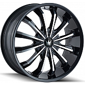 Mazzi Wheels Fusion 341 - 22 x 9.5&nbsp;Black With Natural Face - 341-22937B