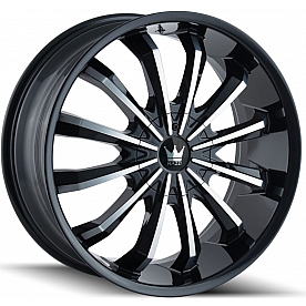 Mazzi Wheels Fusion 341 - 22 x 9.5&nbsp;Black With Natural Face - 341-22937B