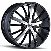 Mazzi Wheels Essence 364 - 24 x 9.5&nbsp;Black With Natural Face - 364-24937B