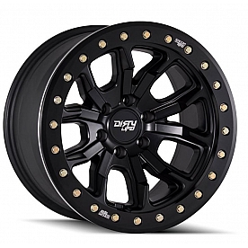 Dirty Life Race Wheels 9303 DT-1 Dual-Tek - 20 x 9&nbsp;Black With Simulated Beadlock Ring - 9303-2936MB12