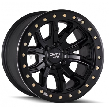 Dirty Life Race Wheels 9303 DT-1 Dual-Tek - 20 x 9 Black With Simulated Beadlock Ring - 9303-2936MB12
