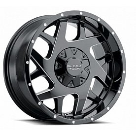 Black Rock Wheel 935B Fury II - 17 x 9&nbsp;Black With Natural Accents - 1722401731