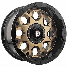 Ballistic Wheels 968 Shield - 20 x 10&nbsp;Flat Bronze With Flat Black Lip - 968200267+00FBZFB