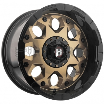 Ballistic Wheels 968 Shield - 20 x 10 Flat Bronze With Flat Black Lip - 968200267+00FBZFB-1