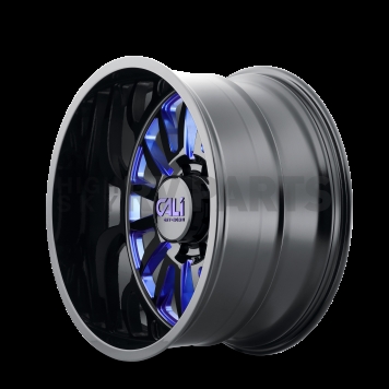 CALI Off-Road Wheel 9110 Summit - 20 x 9 Black With Blue Natural Accents - 9110-2936BTB-2