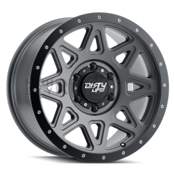 Dirty Life Race Wheels Theory - 20 x 9&nbsp;Gun Metal With Black Bead Lock Ring - 9305-2936MGT-1