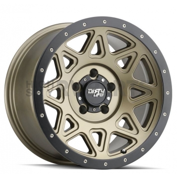 Dirty Life Race Wheels Theory - 20 x 9&nbsp;Gold With Black Bead Lock Ring - 9305-2936MGD
