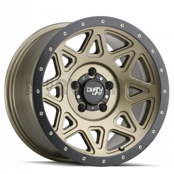 Dirty Life Race Wheels Theory - 20 x 9 Gold With Black Bead Lock Ring - 9305-2936MGD-1