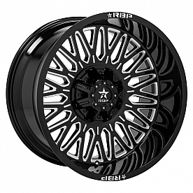 RBP Wheel 02R Tycoon - 20 x 10&nbsp;Black With Natural Accents - 02R-2010-70+10BG