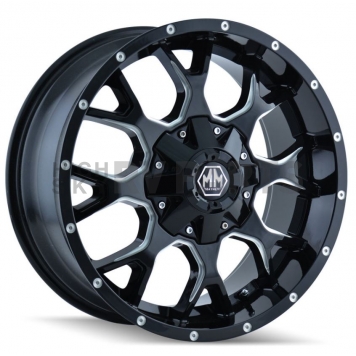 Mayhem Wheels Warrior 8015 - 18 x 9&nbsp;Black With Natural Accents - 8015-8937M-1