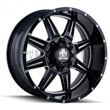 Mayhem Wheels Monstir 8100 - 18 x 9 Black With Natural Accents - 8100-8937M12-1