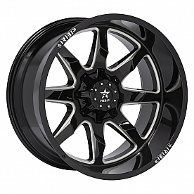 RBP Wheel 01R Saharan II - 18 x 9&nbsp;Black With Natural Grooves - 01R-1890-70-12BG