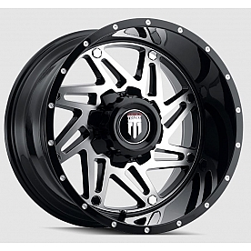 American Truxx Wheel AT-165 Warrior 20 x 12&nbsp;Black With Natural Face - AT165-2237BM-44