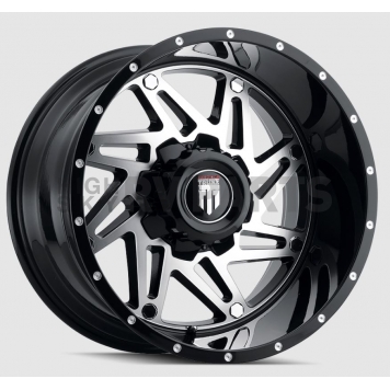 American Truxx Wheel AT-165 Warrior 20 x 12 Black With Natural Face - AT165-2237BM-44