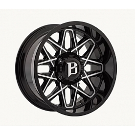 Ballistic Wheels 818 Atomic - 20 x 12&nbsp;Black With Natural Windows - 818212267-44GBX