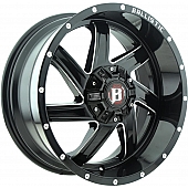 Ballistic Wheels 961 Guillotine - 20 x 9 Gloss Black With Natural Accents - 961290267-12GBX