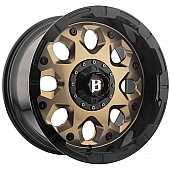 Ballistic Wheels 968 Shield - 20 x 10&nbsp;Flat Bronze With Flat Black Lip - 968200267-19FBZFB