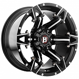 Ballistic Wheels 966 Spartan - 20 x 10&nbsp;Black With Natural Windows - 966200267-24GBX