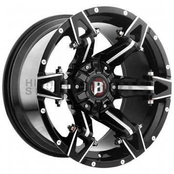 Ballistic Wheels 966 Spartan - 20 x 10 Black With Natural Windows - 966200267-24GBX-1