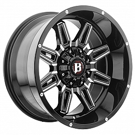 Ballistic Wheels 965 Catapult - 20 x 10&nbsp;Black With Natural Windows - 965200267-19GBX
