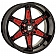 Ballistic Wheels 827 Warrior - 20 x 10 Black With Red Windows - 827200267-19GB
