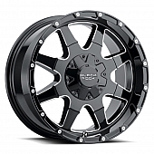 Black Rock Wheel 904B Fury I - 20 x 10&nbsp;Black With Natural Accents - 2022396731