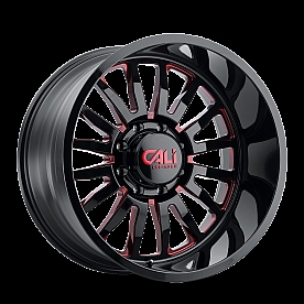 CALI Off-Road Wheel 9110 Summit - 20 x 10&nbsp;Black With Red Natural Accents - 9110-2136BTR