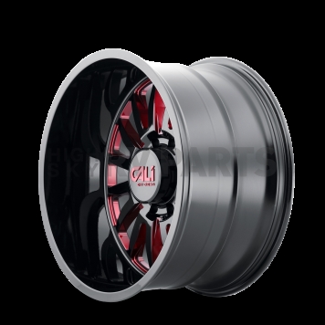 CALI Off-Road Wheel 9110 Summit - 20 x 10 Black With Red Natural Accents - 9110-2136BTR-2