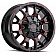 Mayhem Wheels Warrior 8015 - 20 x 10 Black With Prism Red Accents - 8015-2137BTR