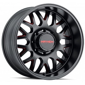 Mayhem Wheels Tripwire 8110 - 20 x 10&nbsp;Black With Prism Red Accents - 8110-2136BTR