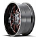 Mayhem Wheels Cogent 8107 - 22 x 12 Black With Prism Red Accents - 8107-2237BTR