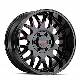 Mayhem Wheels Tripwire 8110 - 20 x 9&nbsp;Black With Prism Red Accents - 8110-2937BTR18