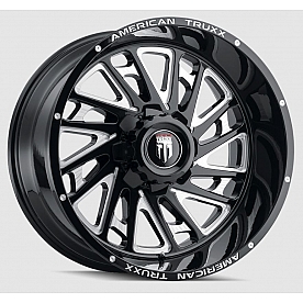American Truxx Wheel AT-1905 Blade 22 x 12&nbsp;Black With Natural Accents - AT1905-22237M-44