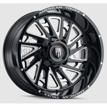 American Truxx Wheel AT-1905 Blade 22 x 12 Black With Natural Accents - AT1905-22237M-44-1
