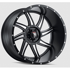 American Truxx Wheel AT-162 Vortex 22 x 12&nbsp;Black With Natural Accents - AT162-22236M-44