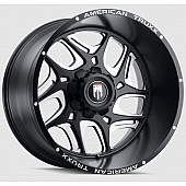 American Truxx Wheel AT-1900 Sweep 22 x 12&nbsp;Black With Natural Accents - AT1900-22237M-44