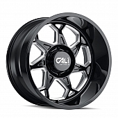 CALI Off-Road Wheel 9111 Sevenfold - 22 x 12&nbsp;Black With Natural Accents - 9111-22236BM